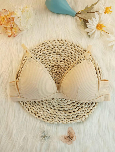 Women’s Wireless Backless Cut-Out Bra – Soft Fit, Adjustable, No Underwire, All-Day Comfort